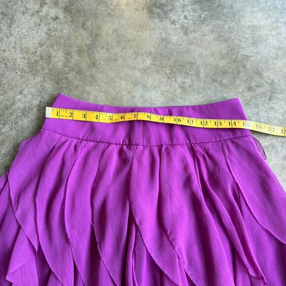 Y2K purple ruffled skirt - size 2 - Picture 4 of 6